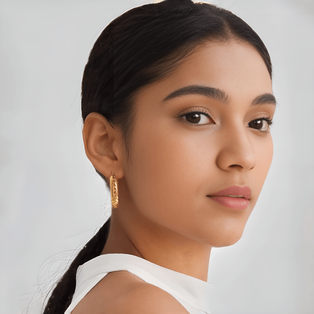 Brinco de Argola Eloyse Banhado a Ouro 18K