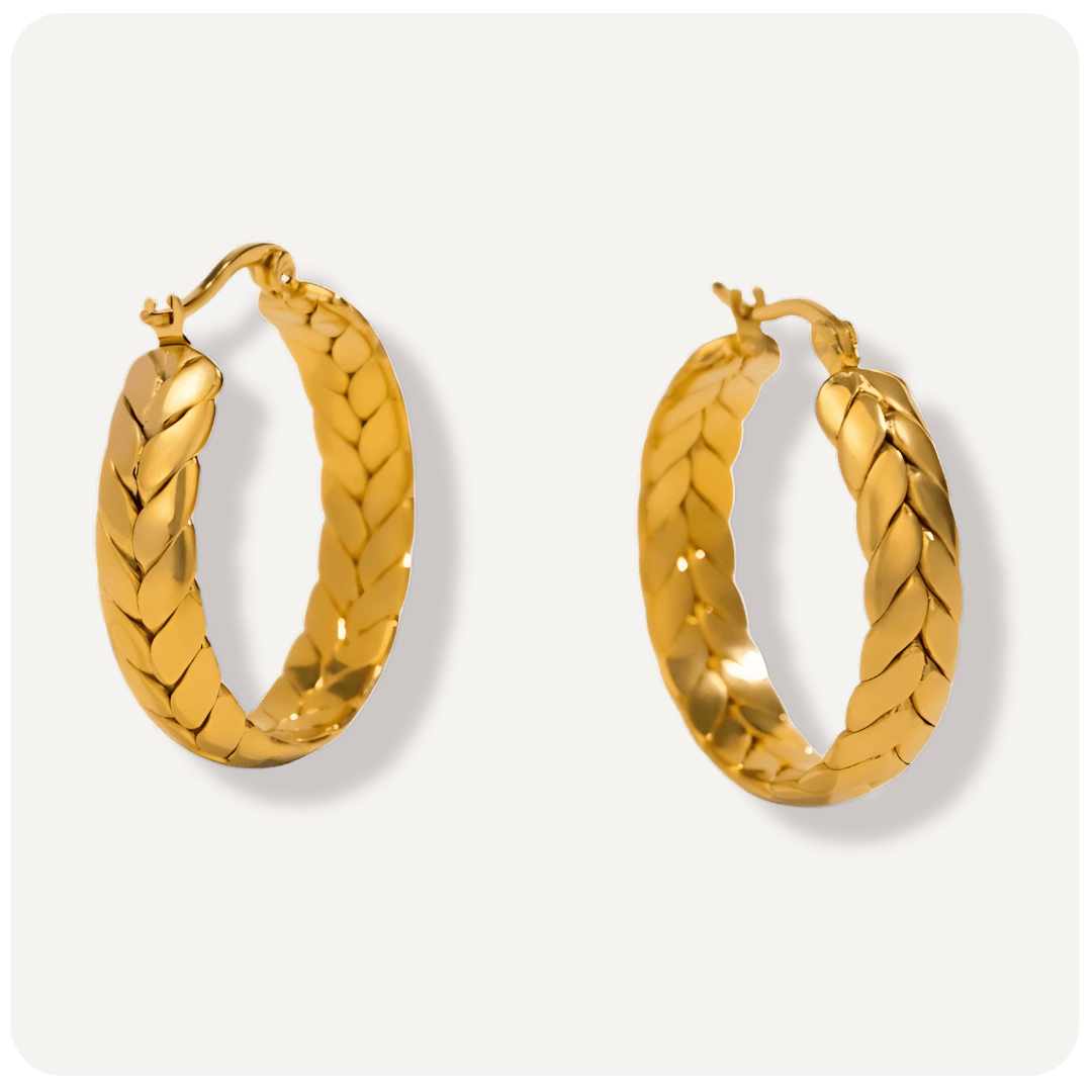 Brinco de Argola Eloyse Banhado a Ouro 18K