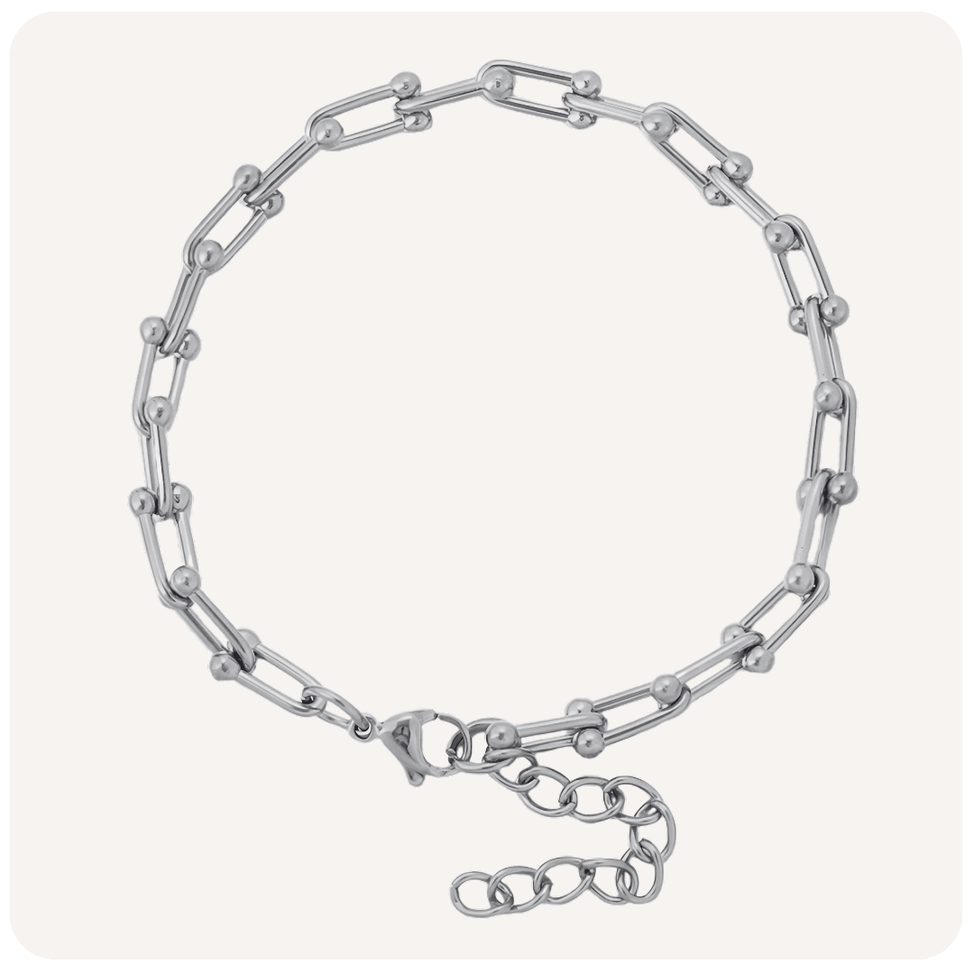 Pulseira de Elos Banhada a Prata 925