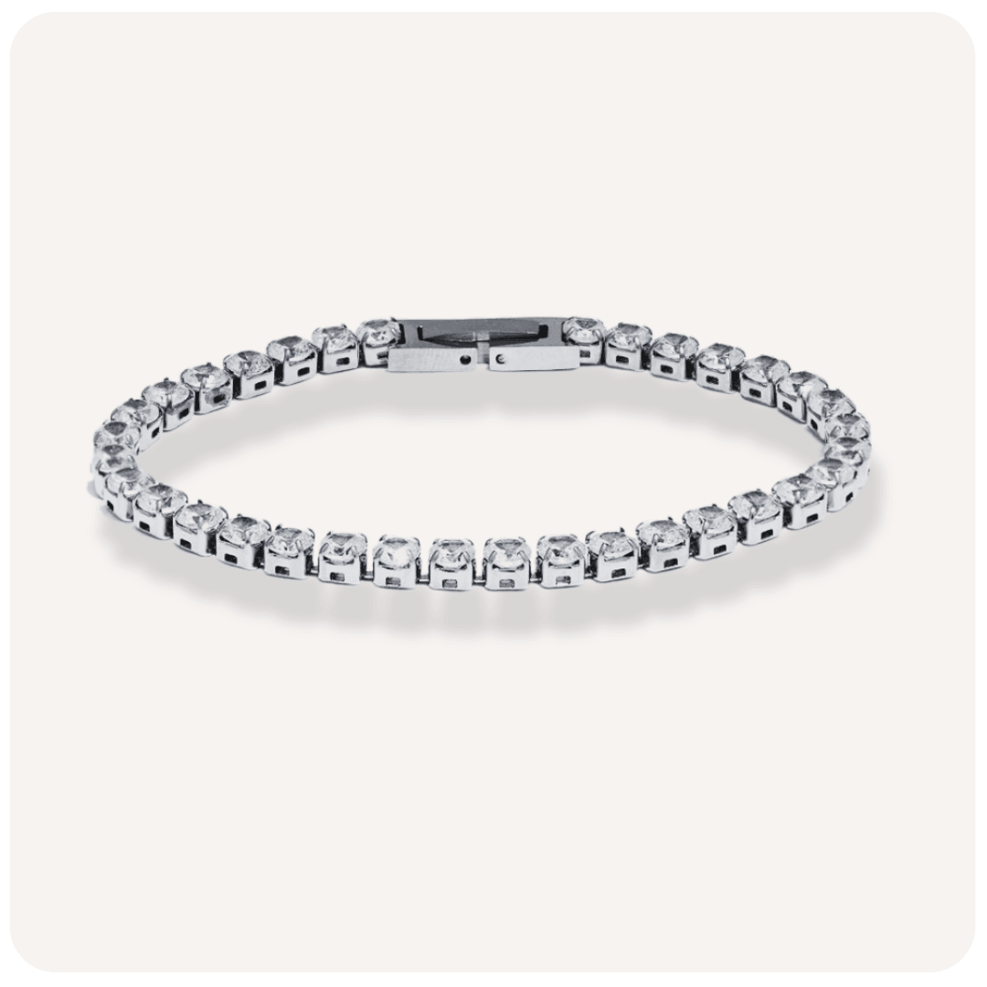 Pulseira Riviera Cravejada Banhada a Prata 925