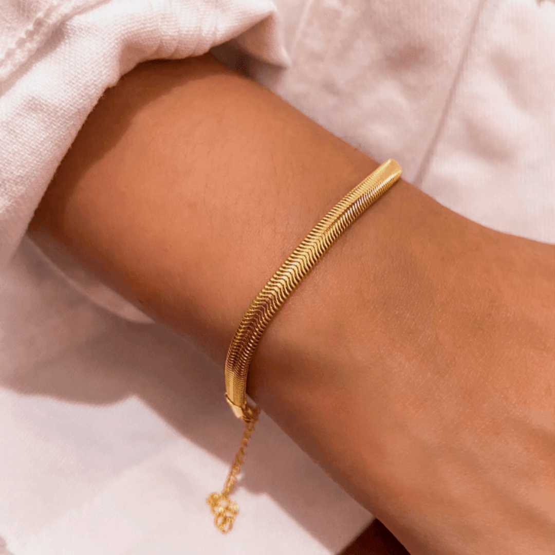 Pulseira Snake Banhada a Ouro 18K