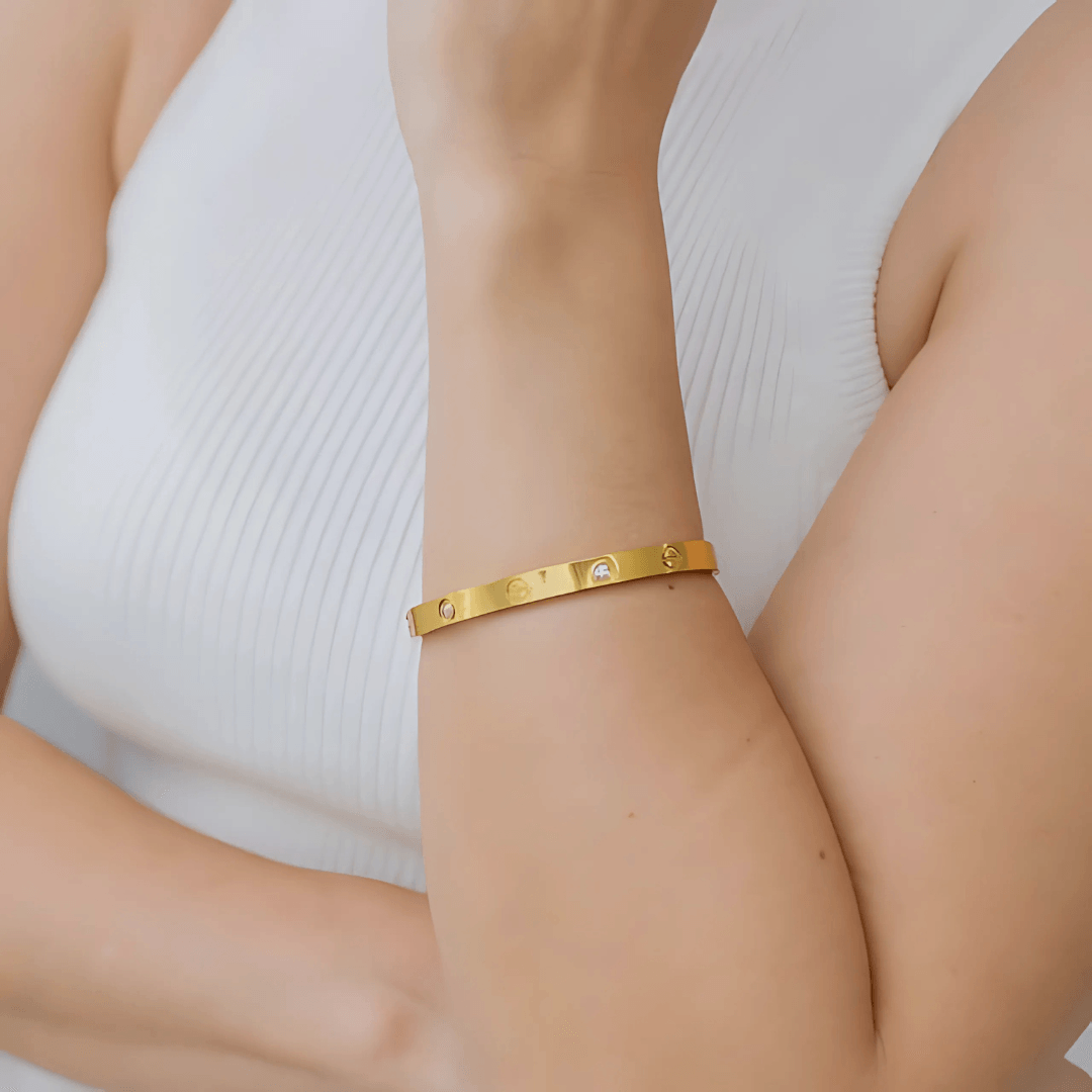 Bracelete Louise Banhado a Ouro 18K