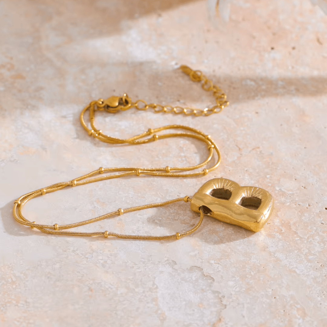 Colar Alphabeto Banhado a Ouro