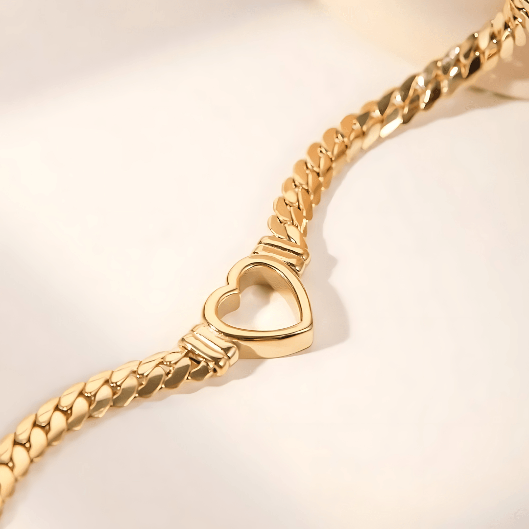 Colar Heart Chain Banhado a Ouro 18K