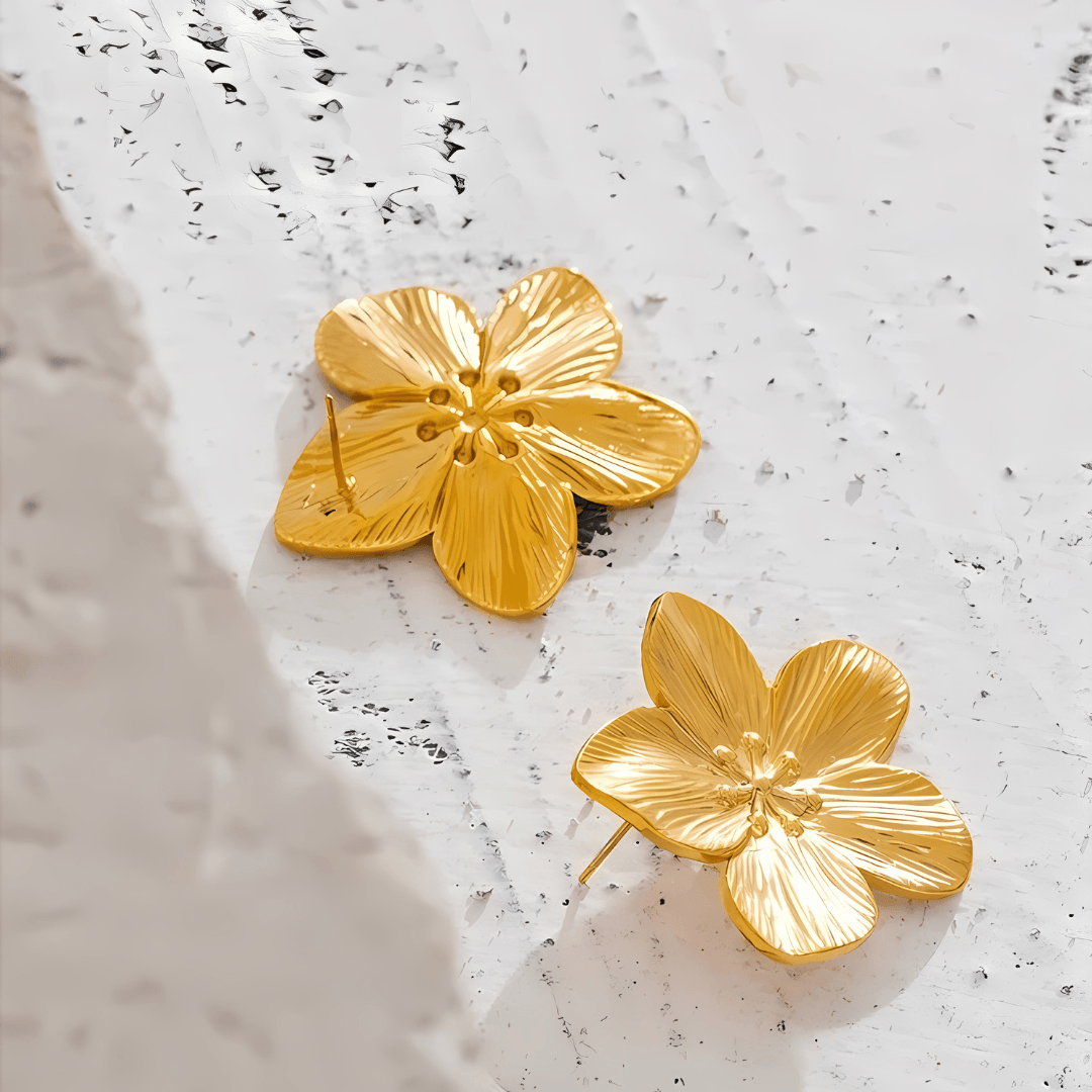 Brinco Jasmim Banhado a Ouro 18K