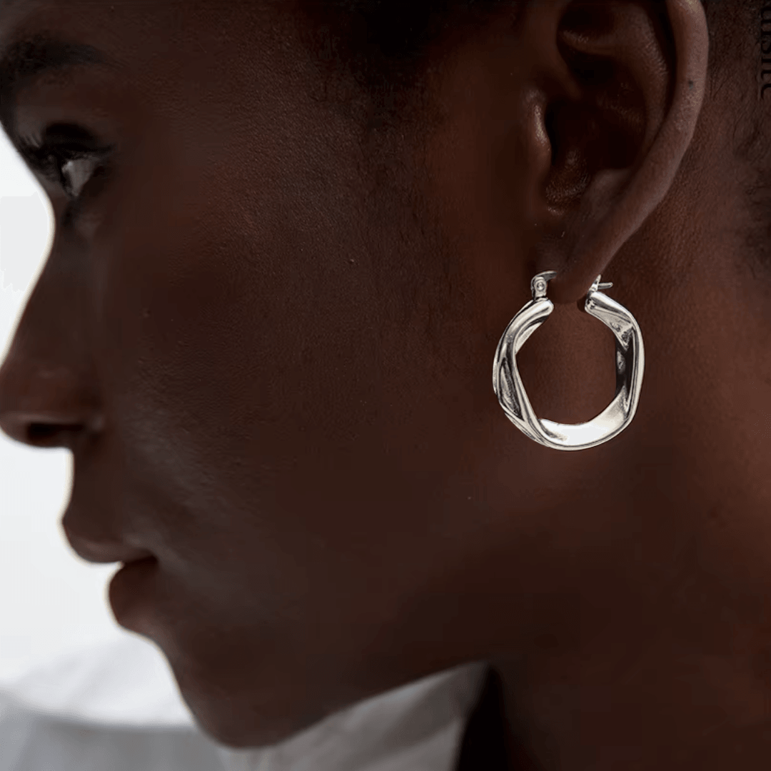 Brincos de Argola Hoop Banhado a Prata 925