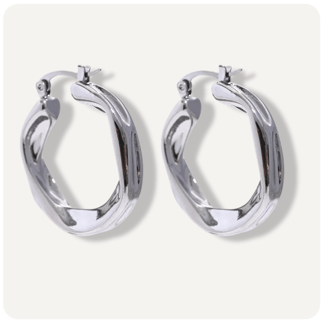 Brincos de Argola Hoop Banhado a Prata 925