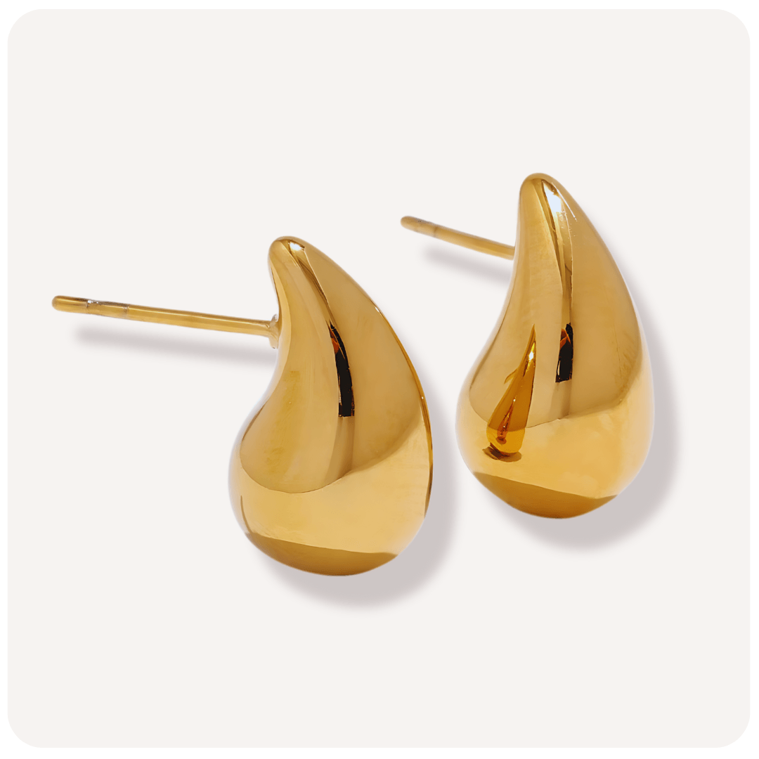 Brinco Gota Banhado a Ouro 18K | Pequeno