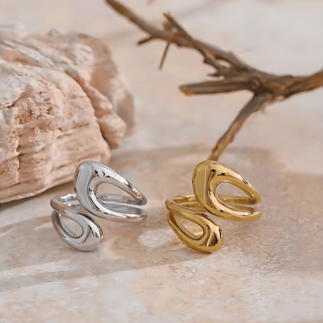 Anel Enlace Banhado a Ouro 18K