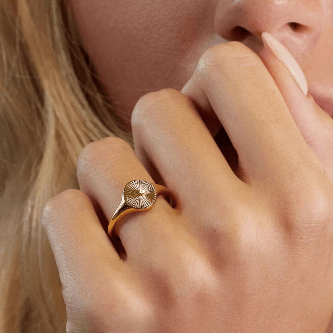 Anel Minimalista Circular Grace Banhado a Ouro 18K