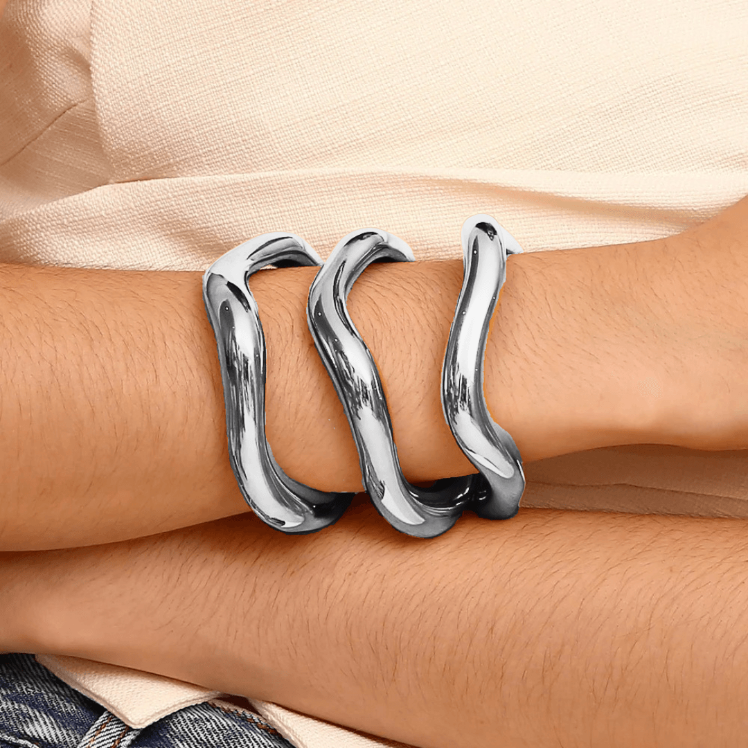 Bracelete Shapeless Banhado a Prata 925