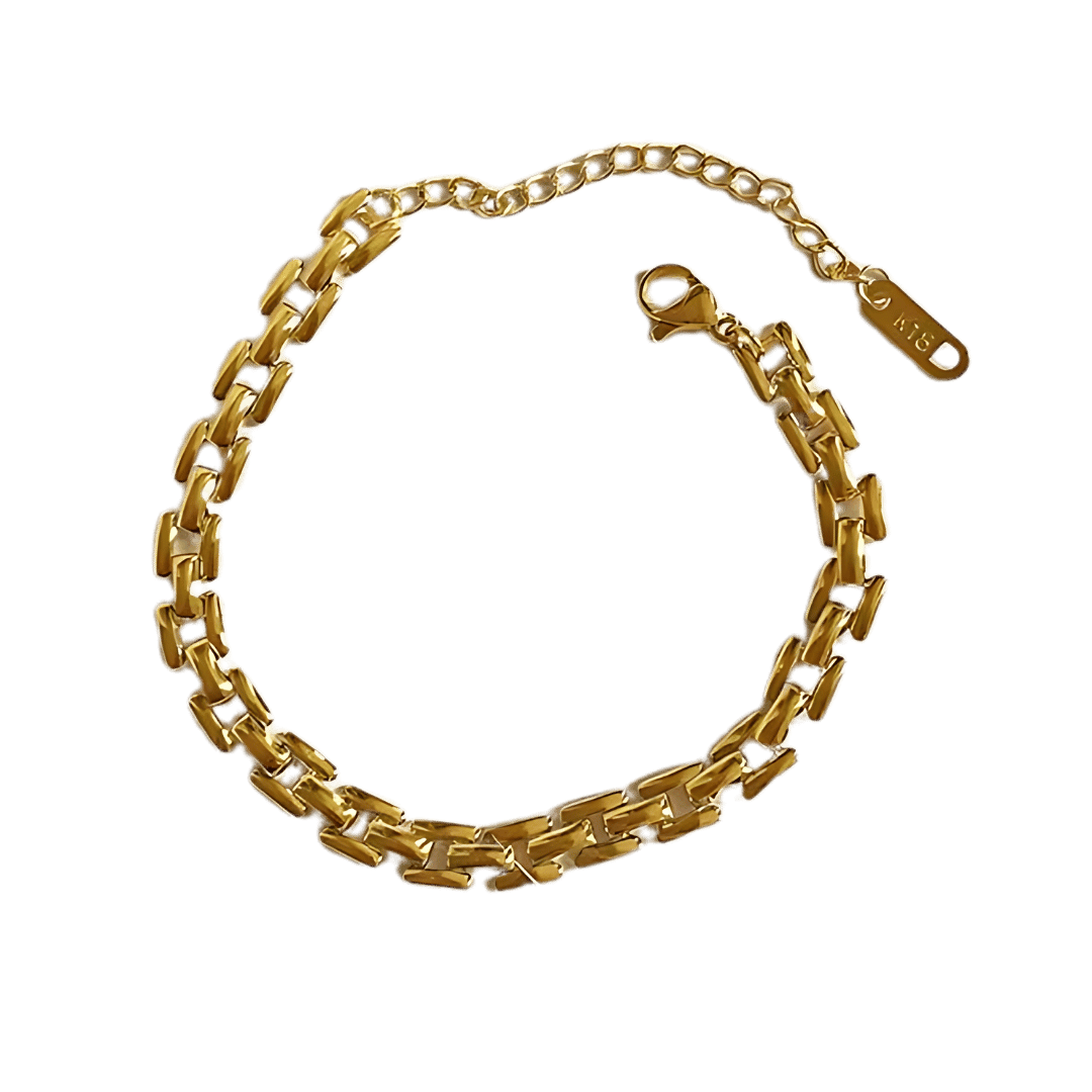 Pulseira Band Chain Banhado a Ouro 18K