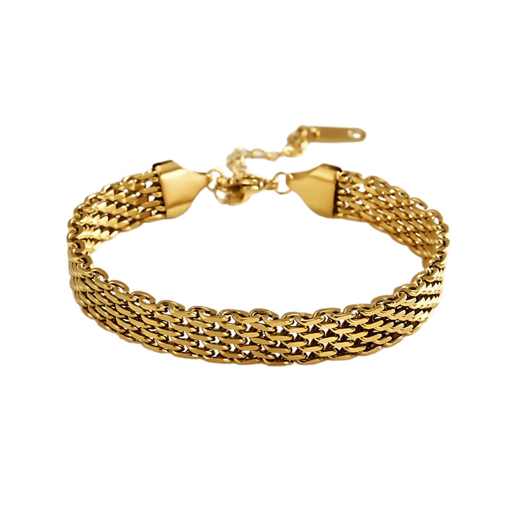 Pulseira Bracciale Banhada a Ouro 18K