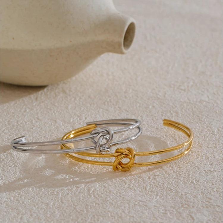 Bracelete Nó Banhado a Prata 925