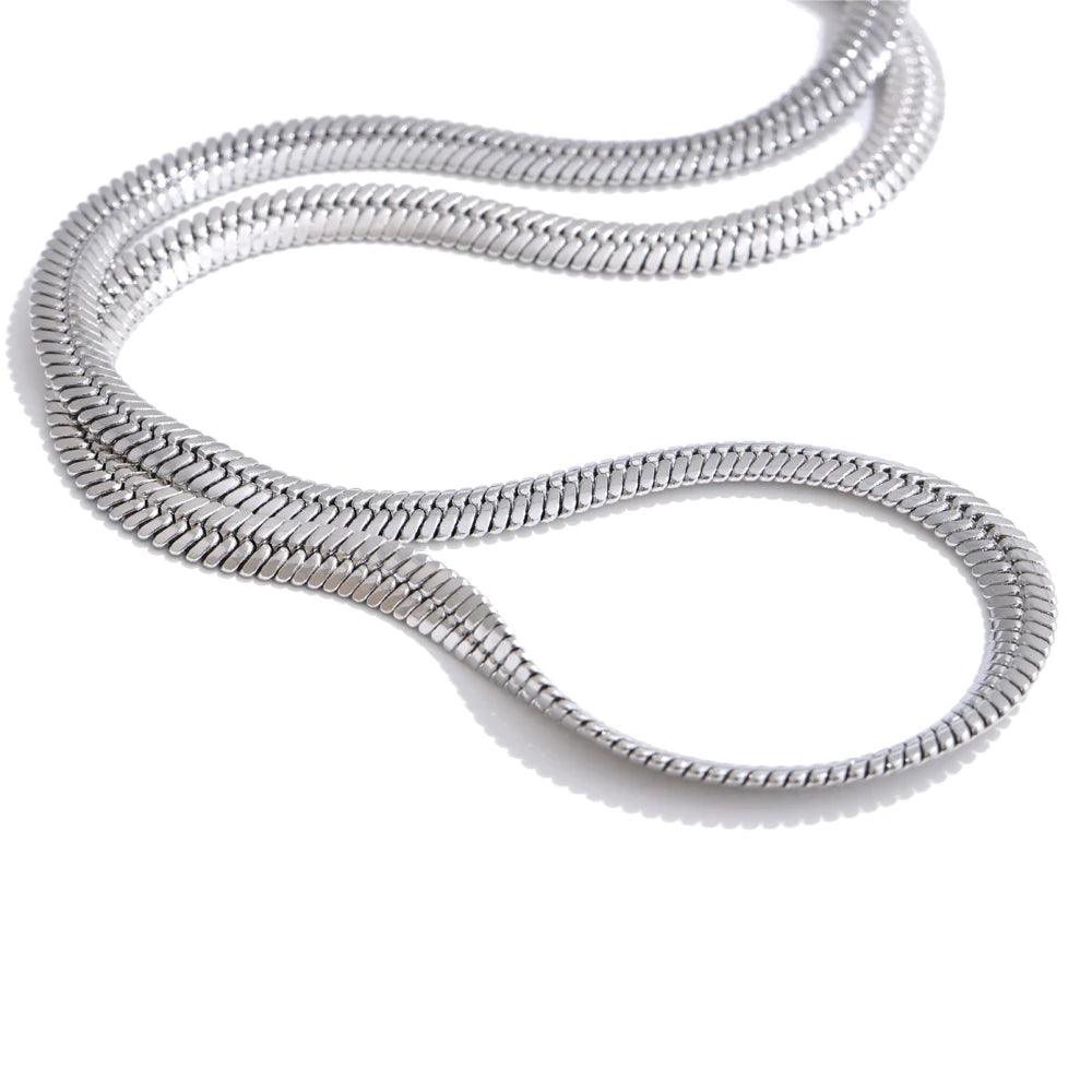 Colar Snake Banhado a Prata 925