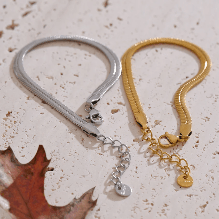 Conjunto Snake Banhado a Ouro 18K