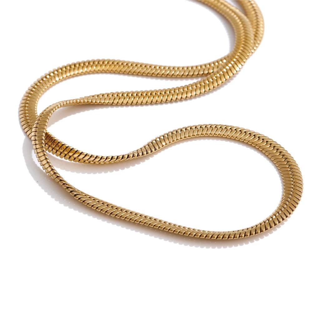 Colar Snake Banhado a Ouro 18K