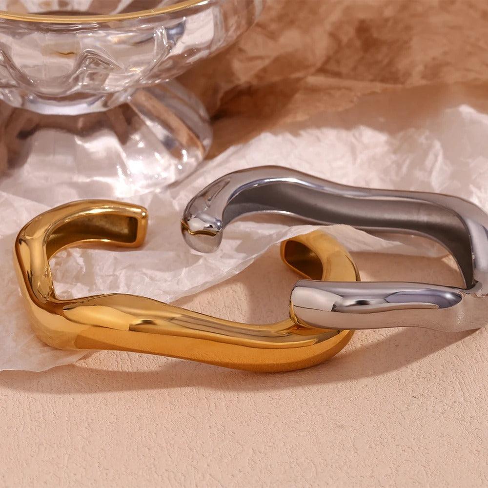 Bracelete Shapeless Banhado a Prata 925
