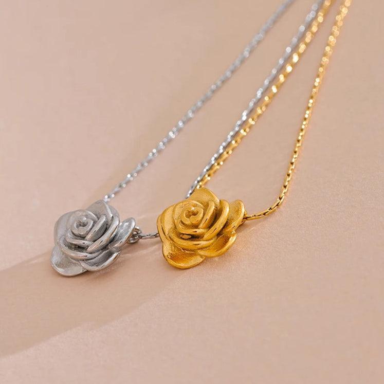 Colar Flower Banhado a Prata 925