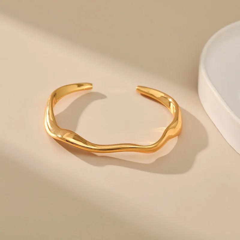 Bracelete Irregularly Banhada a Ouro 18K