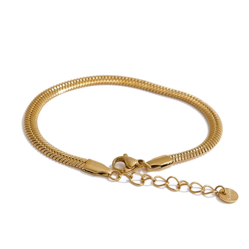 Pulseira Snake Banhada a Ouro 18K