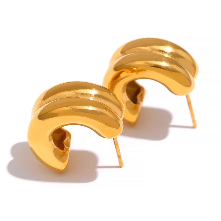 Brinco Mary Banhado a Ouro 18K