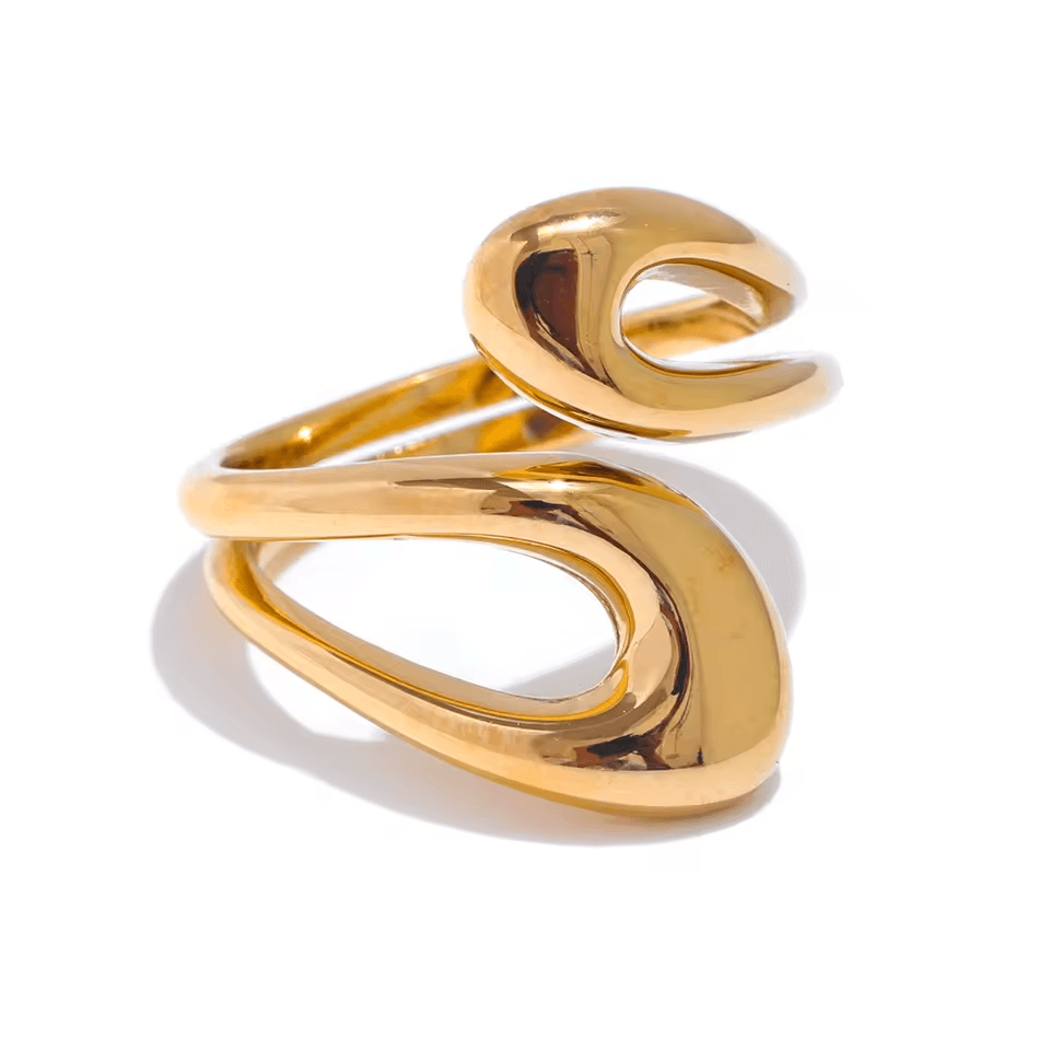 Anel Enlace Banhado a Ouro 18K