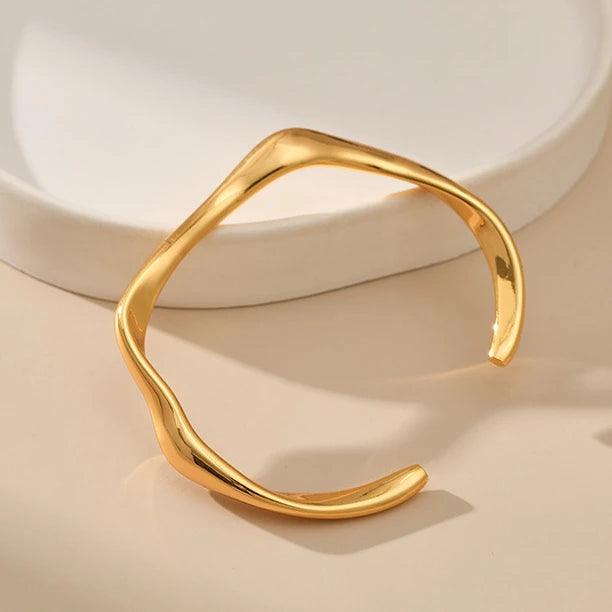 Bracelete Irregularly Banhada a Ouro 18K
