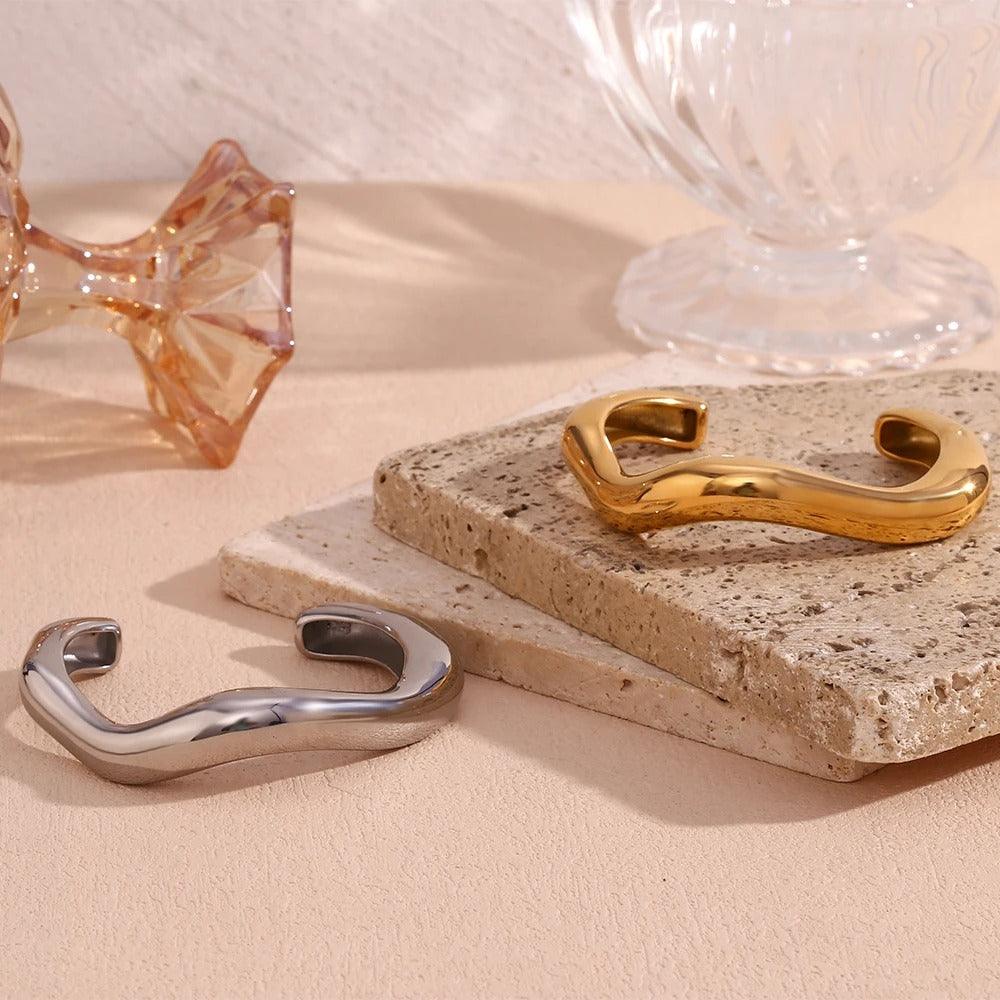 Bracelete Shapeless Banhado a Prata 925
