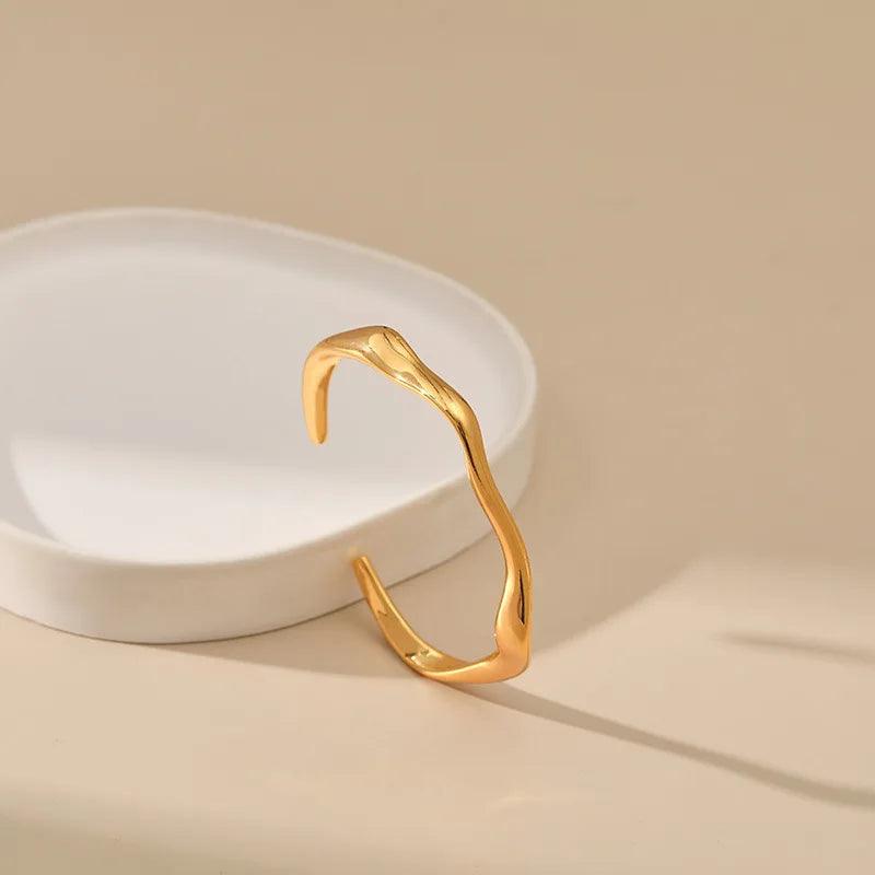 Bracelete Irregularly Banhada a Ouro 18K