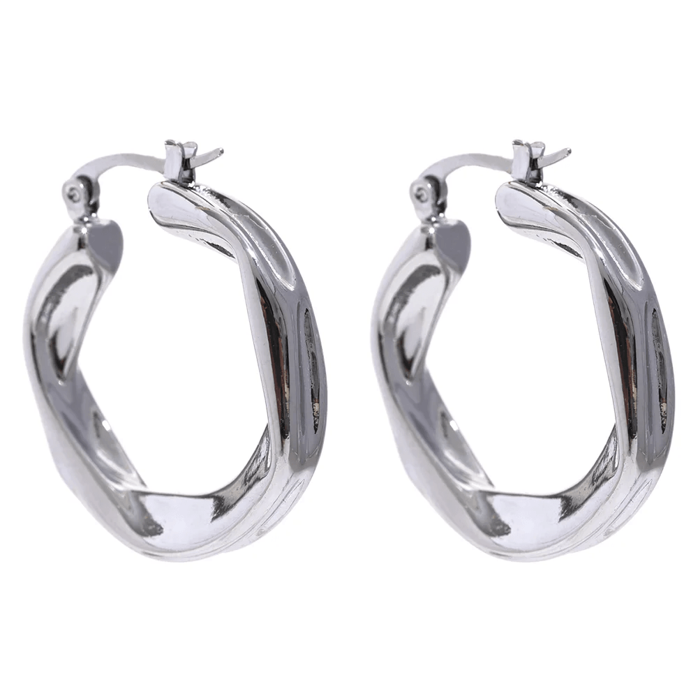 Brincos de Argola Hoop Banhado a Prata 925