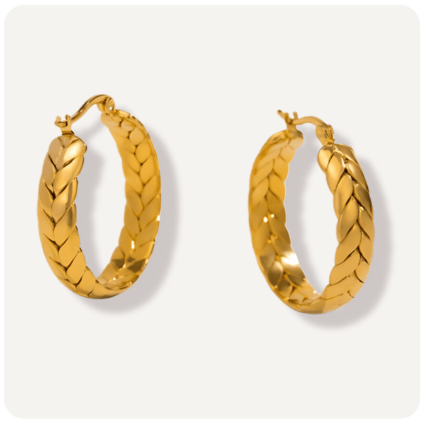Brinco de Argola Eloyse Banhado a Ouro 18K
