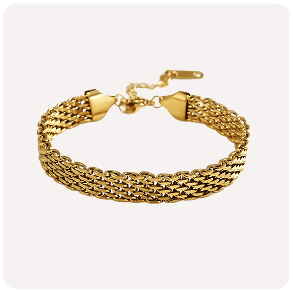 Pulseira Bracciale Banhada a Ouro 18K