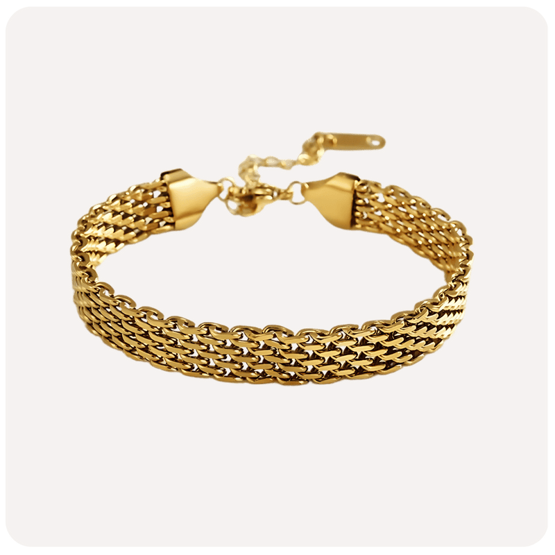 Pulseira Bracciale Banhada a Ouro 18K