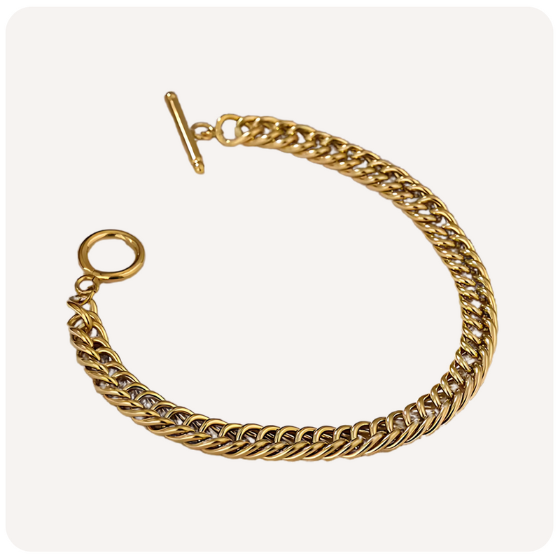 Pulseira de Corrente Donna Banhada a Ouro 18K