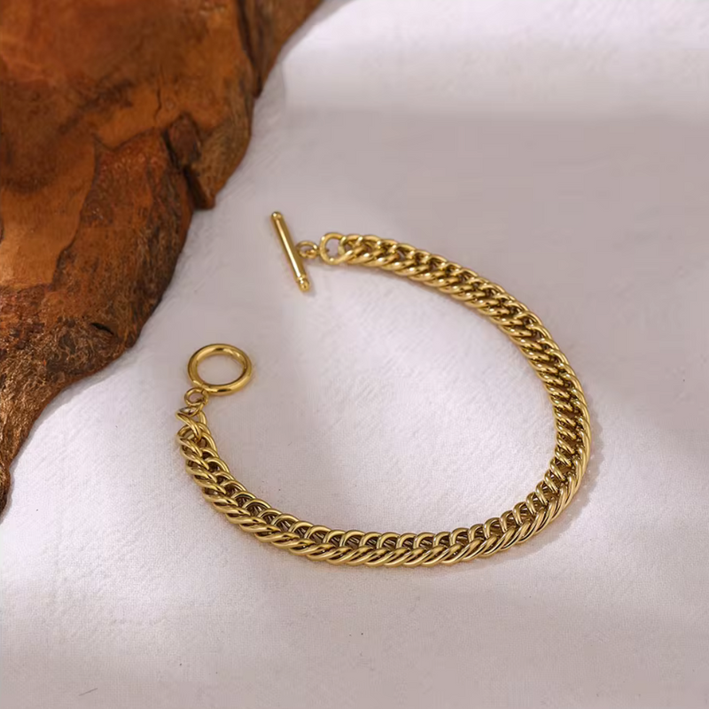 Pulseira de Corrente Donna Banhada a Ouro 18K