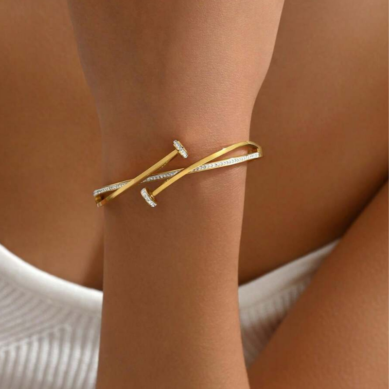 Bracelete Prego Banhado a Ouro 18K