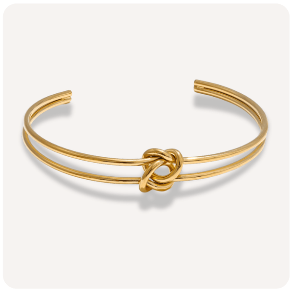 Bracelete Nó Banhado a Ouro 18K