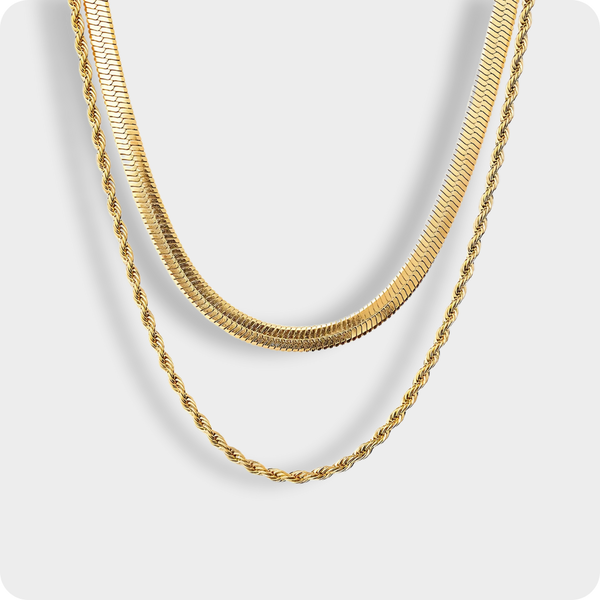 Colar Duplo Doppia Luce Banhado a Ouro 18K