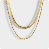Colar Duplo Doppia Luce Banhado a Ouro 18K