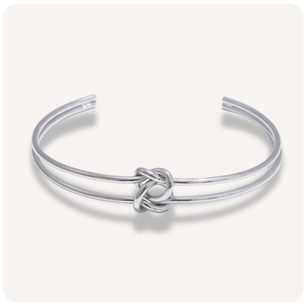 Bracelete Nó Banhado a Prata 925