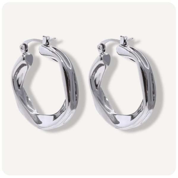 Brincos de Argola Hoop Banhado a Prata 925