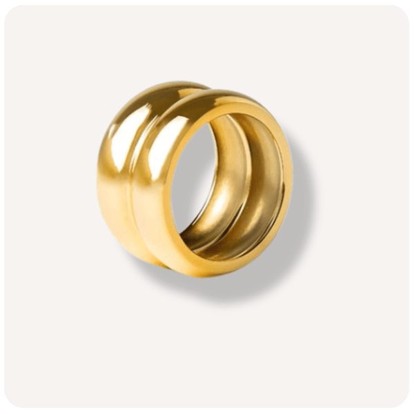 Anel Mary Banhado a Ouro 18K