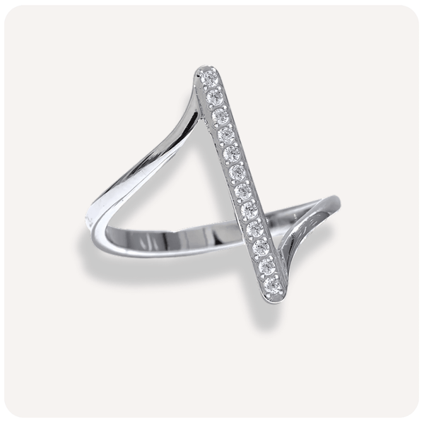 Anel Twisty com Pedras Banhado a Prata 925