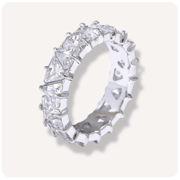 Anel Mercury com Pedras Banhado a Prata 925