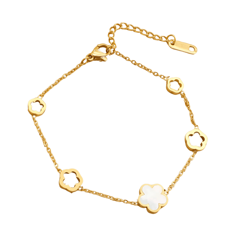 Pulseira Cinque Foglie Banhada a Ouro 18K