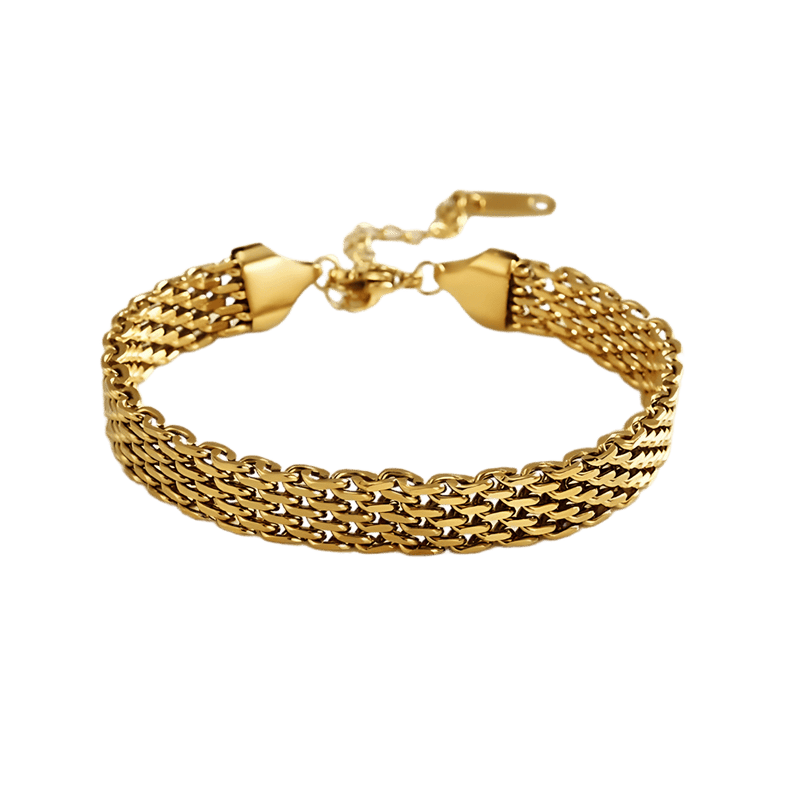 Pulseira Bracciale Banhada a Ouro 18K