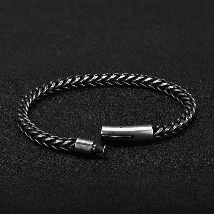 Pulseira Masculina Casual em Aço Inoxidável com Botão Magnético - Elegance Affair - Armadara