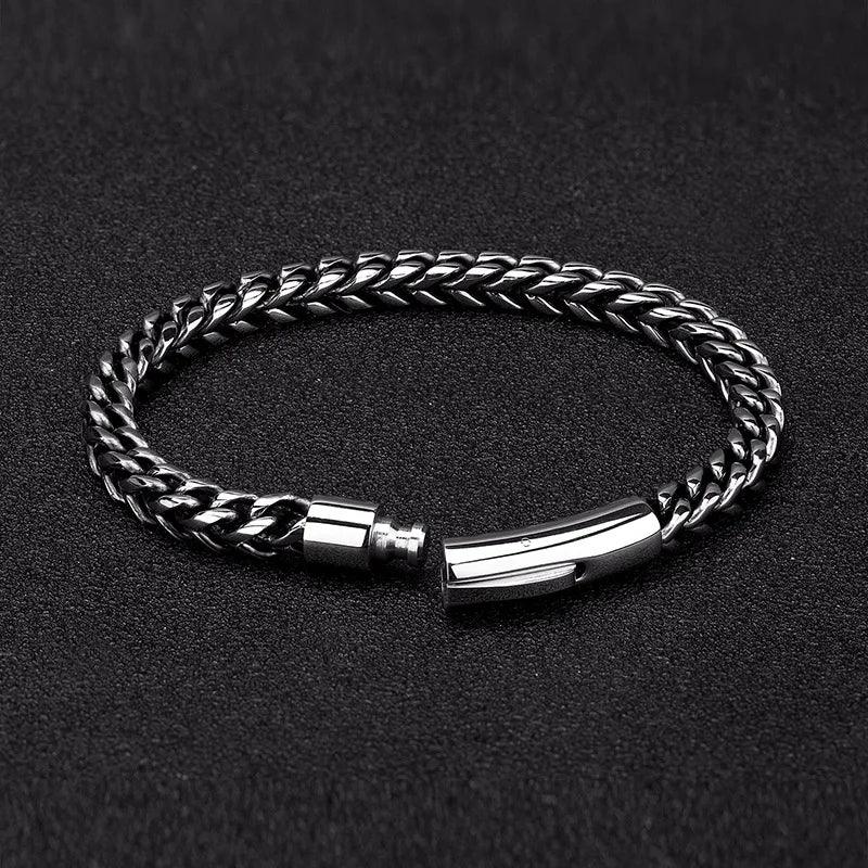 Pulseira Masculina Casual em Aço Inoxidável com Botão Magnético - Elegance Affair - Armadara