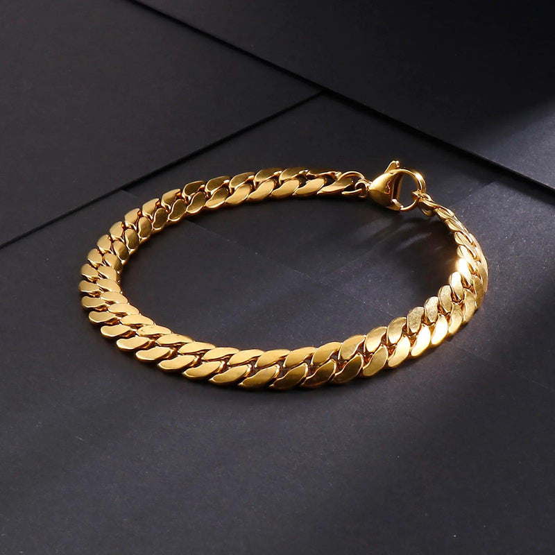 Pulseira Masculina Escama de Cobra Banhada a Ouro 18K / Prata 925 - Escamas Minimalistas - Armadara